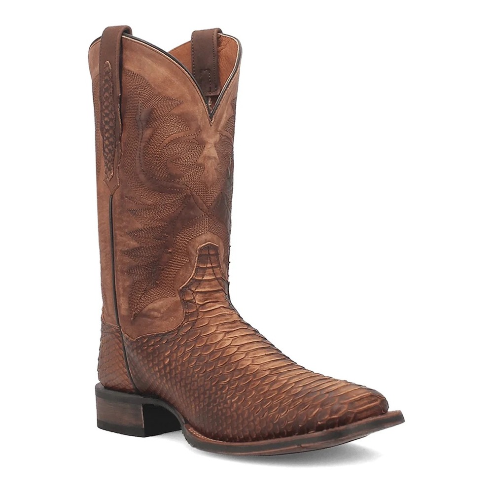 Dan Post® (Men's 10 D) Ka™ Exotic Python Print Western Boot in Saddle - $290